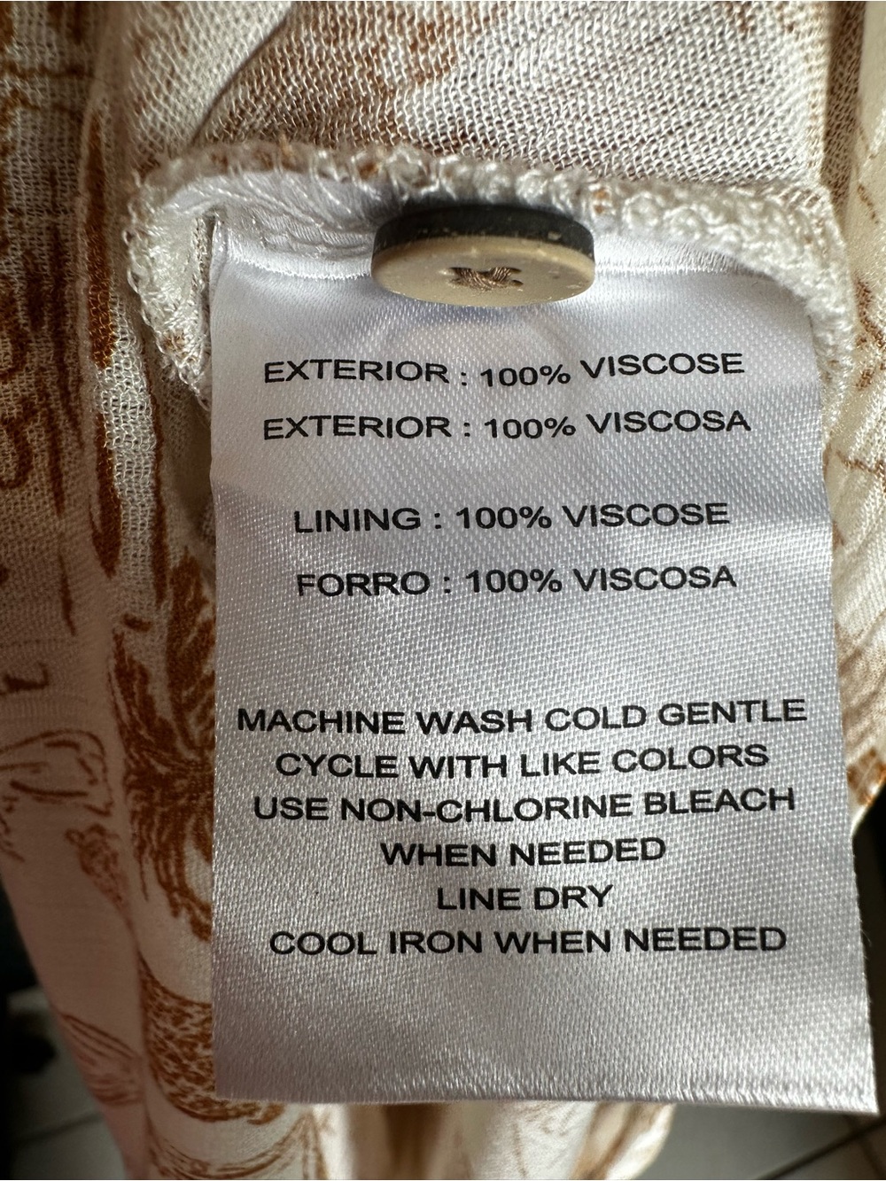 O'Neill White Maxi Summer Dress with Tan Floral Print - Picture 13 of 13